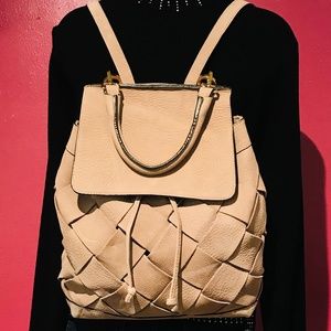 Alberta Di Canio Blush Pink Leather backpack